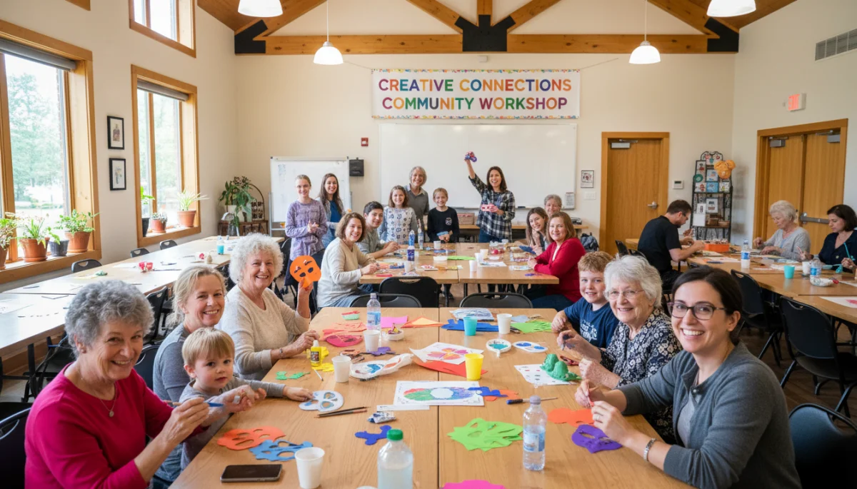 Community members from varied backgrounds participating in a shared activity