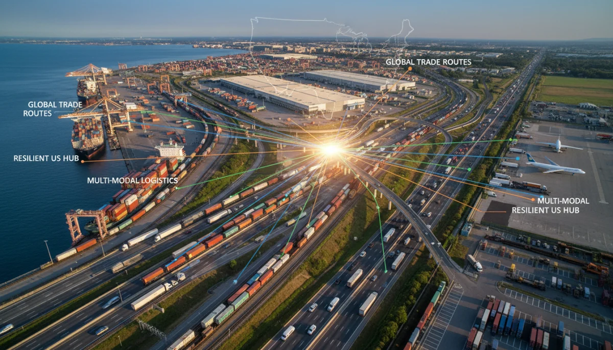Diversified supply chain network with multiple transportation modes