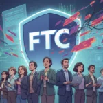 FTC shield protecting consumers from digital threats and deceptive practices in 2026
