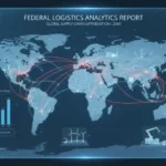 Infographic showing US supply chain resilience with data points and global connections