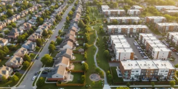 Suburban housing development in the United States