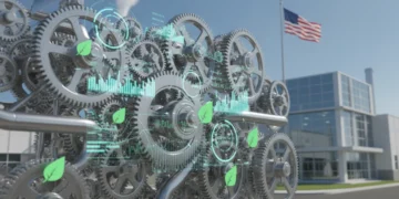 Modern US factory demonstrating environmental compliance with new EPA regulations