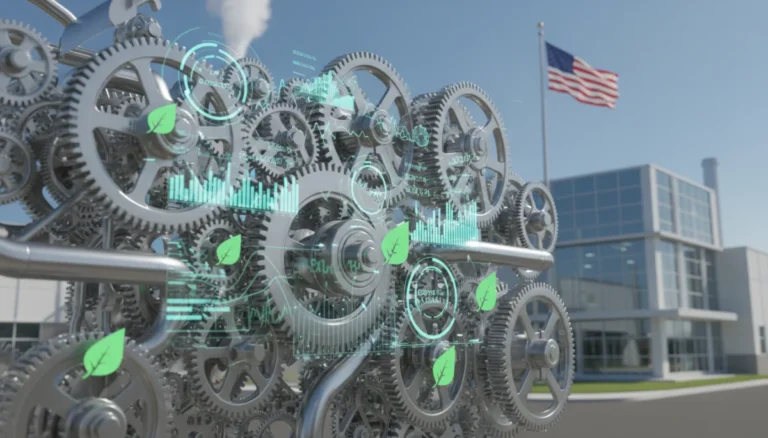 Modern US factory demonstrating environmental compliance with new EPA regulations